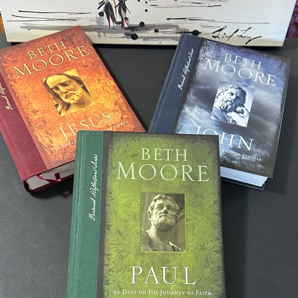 Beth Moore personal reflection series set of three books, Paul, John and Jesus